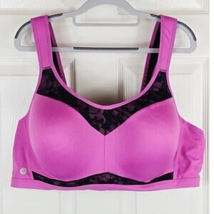 Livi Active Lane Bryant Molded No-Wire Pink Athletic Workout Sports Bra 46DD